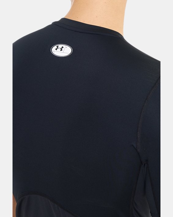 Men's HeatGear® Armour Short Sleeve in Black image number 3